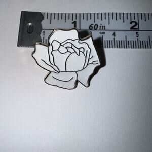 White Lotus Pin Brooch